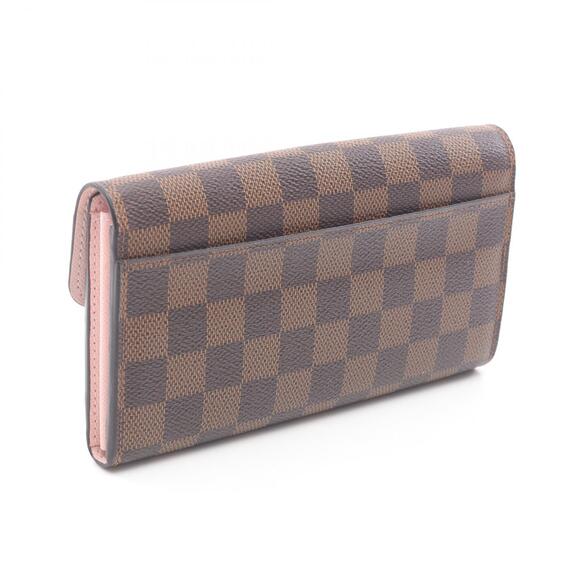 Louis Vuitton Sarah Portefeuille Wallet Ebene Brown Rose Pink Ballerine - Picture 2 of 10